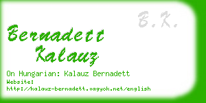 bernadett kalauz business card